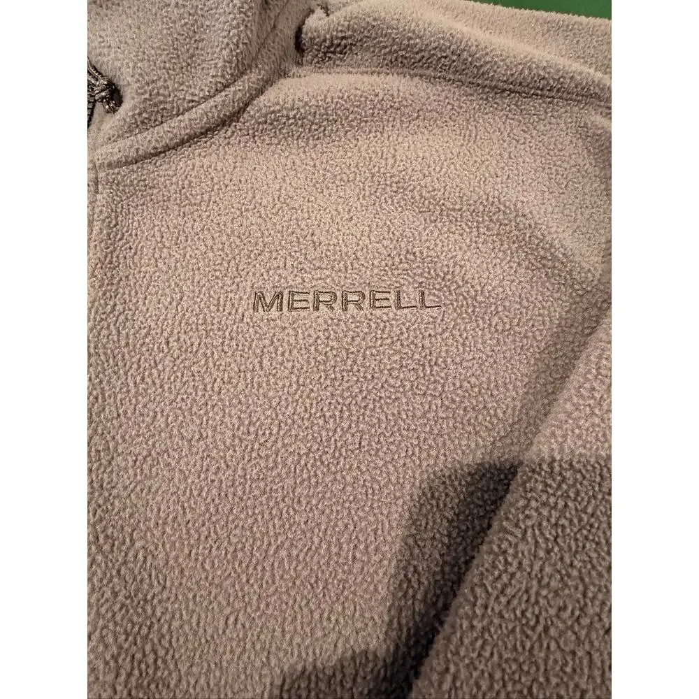 Merrell Quarter Zip Fleece Pullover Jacket Charcoal Gray Men’s Size Large L